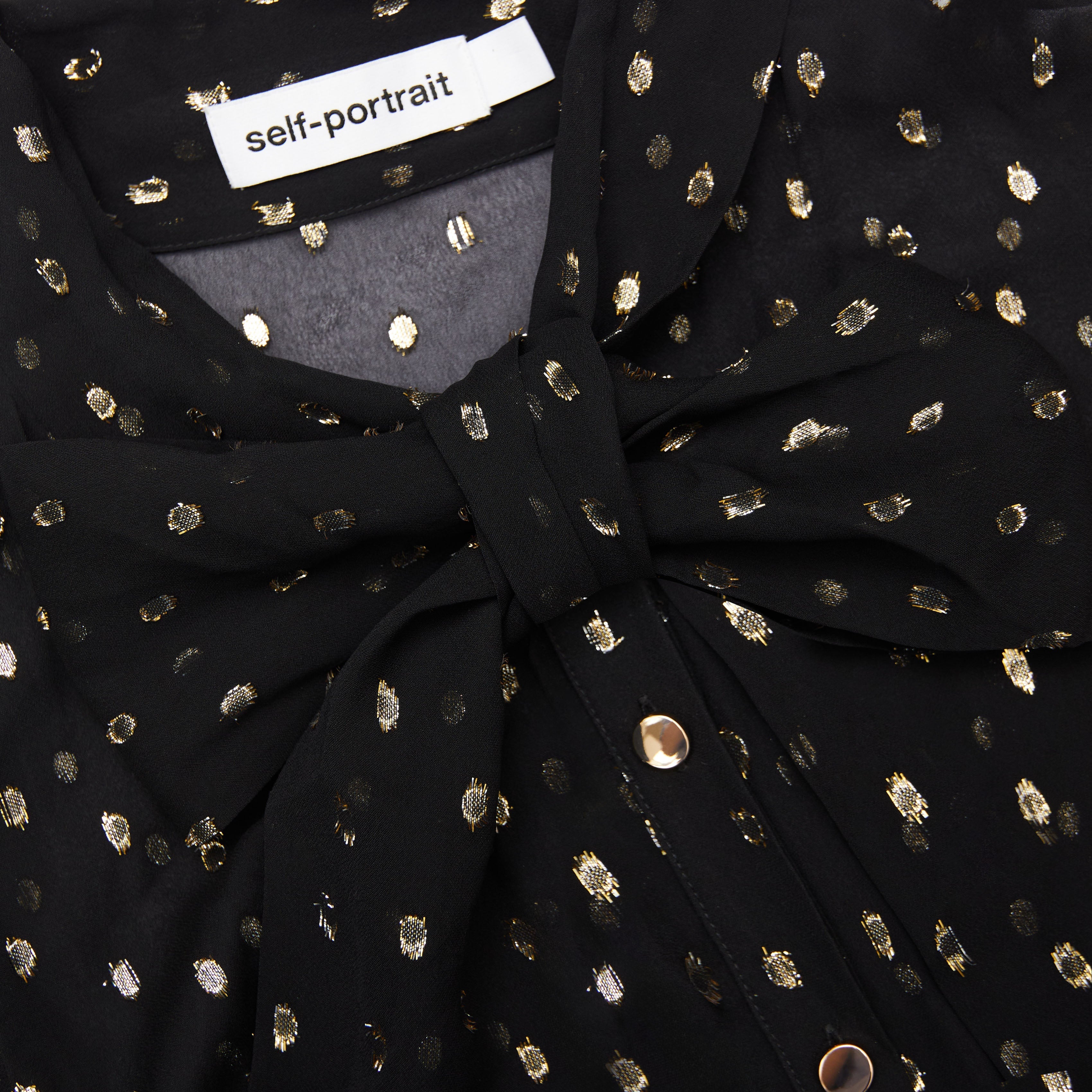 Black And Gold Tie Neck Maxi Dress