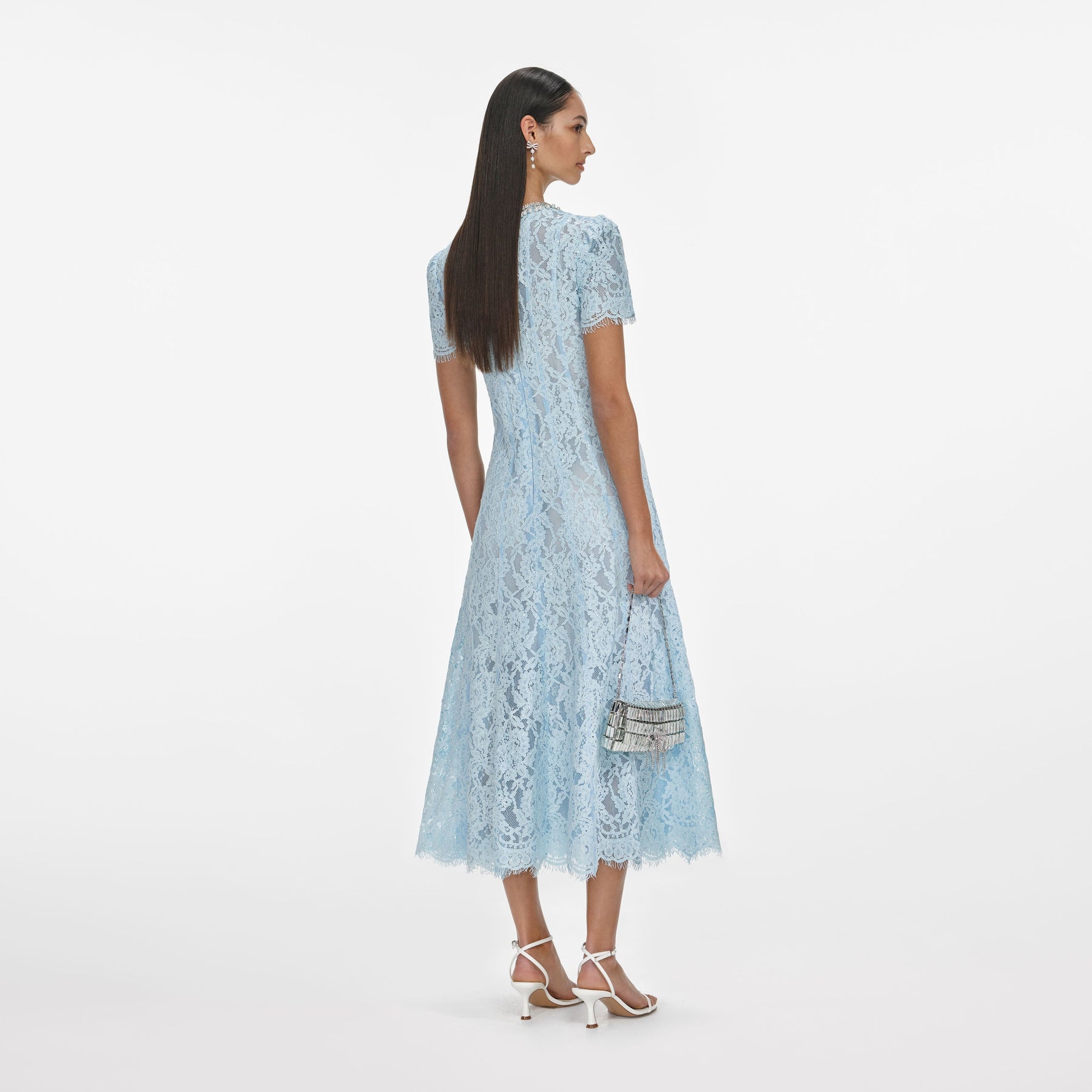 self-portrait Women's Lace Midi Dress Blue main image 1