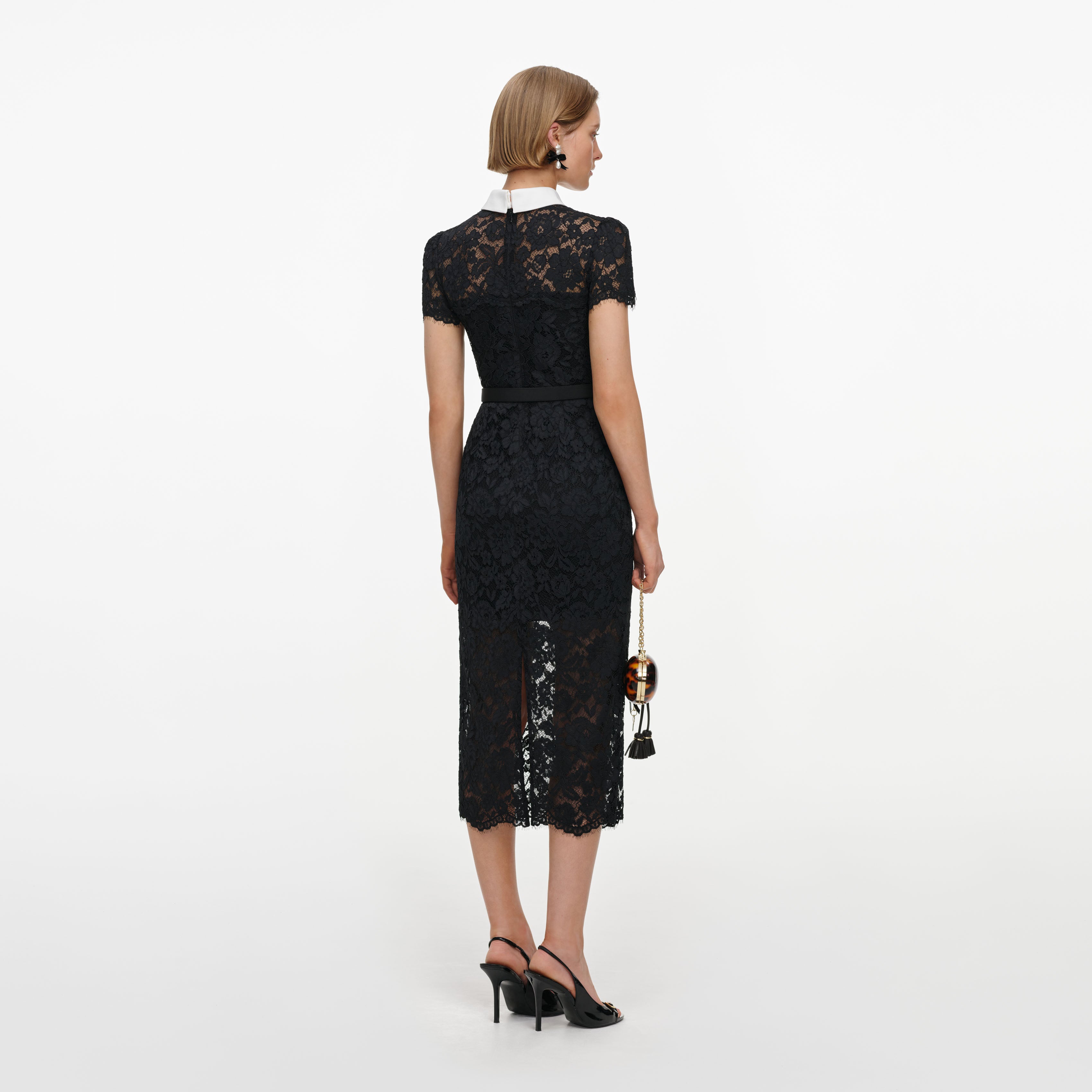 美品 セルフポートレイト Lace Pattern Midi Dress Women's Midi Dresses – self-portrait