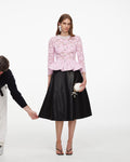 Pink Lace Peplum Top