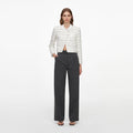 White Boucle Boxy Jacket
