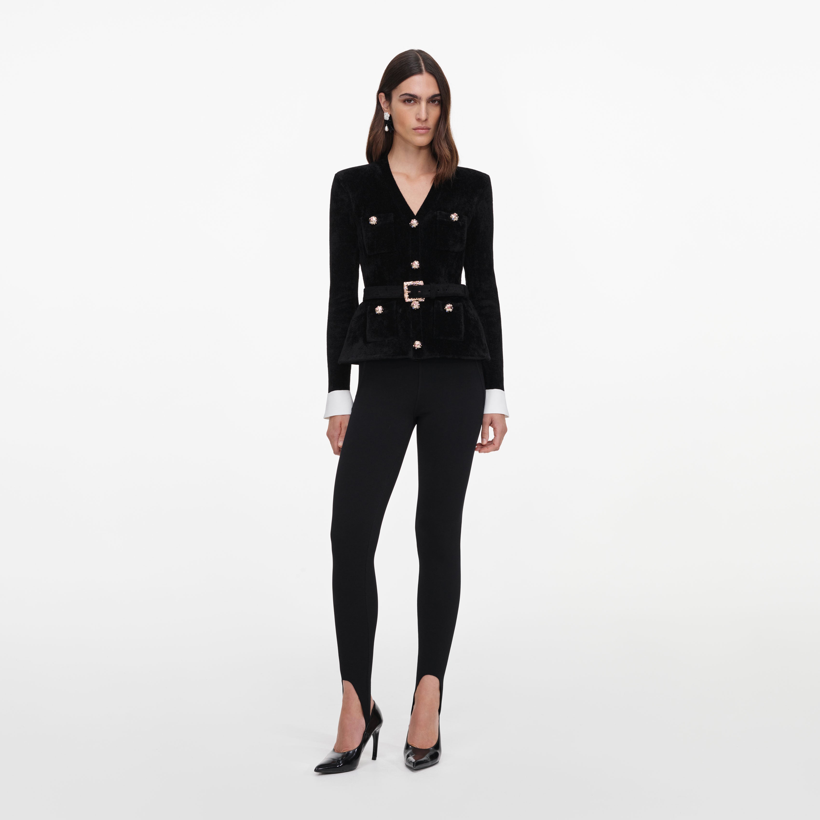 Black Chenille Knit Top