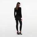 Black Chenille Knit Top