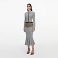 Grey Contrast Placket Cardigan