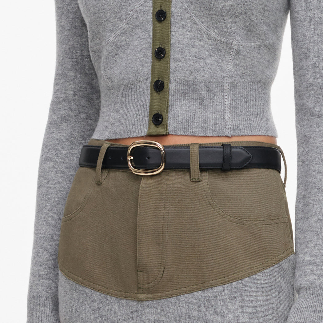 Grey Contrast Placket Cardigan