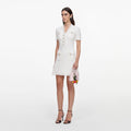 Cream Textured Knit Mini Dress