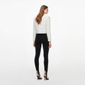 Black Knit Stirrup Leggings