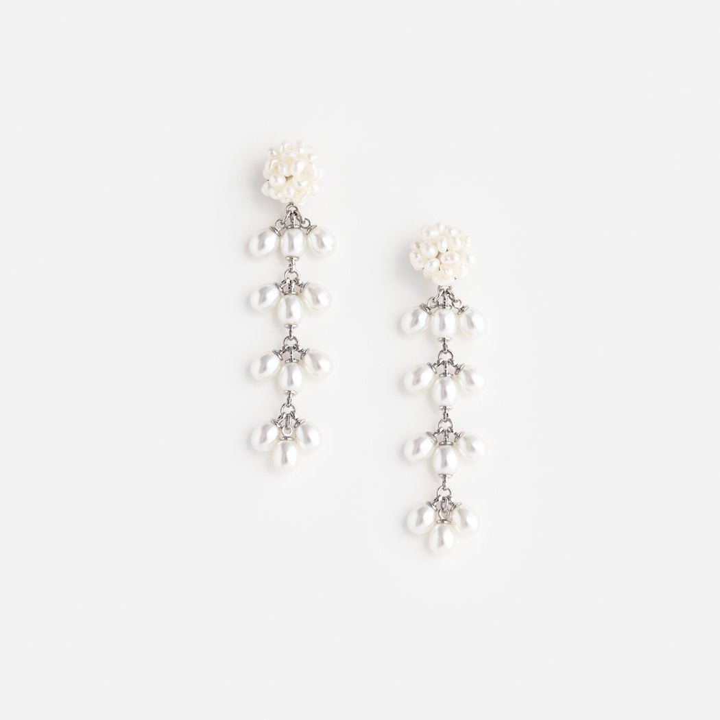 Pearl Cluster Dangle Earring