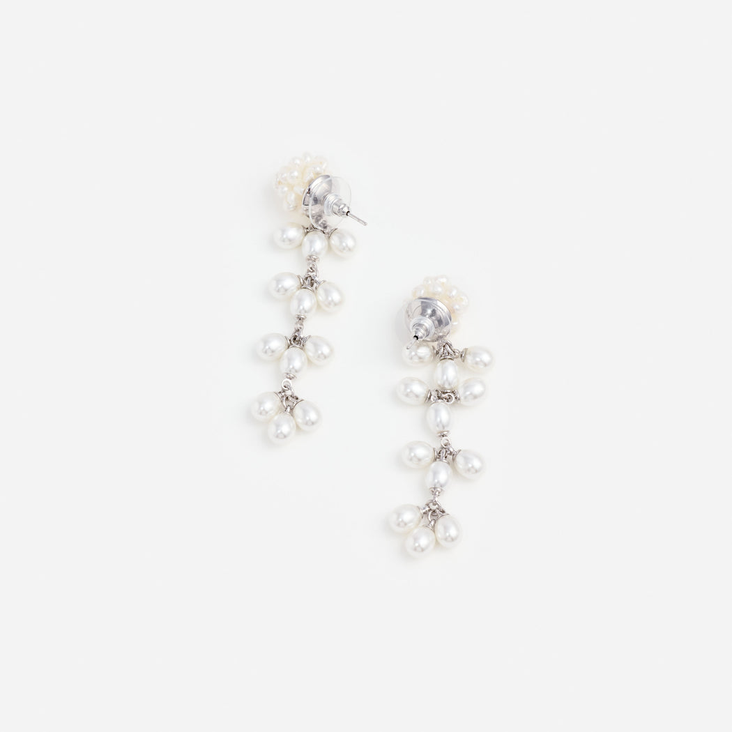 Pearl Cluster Dangle Earring