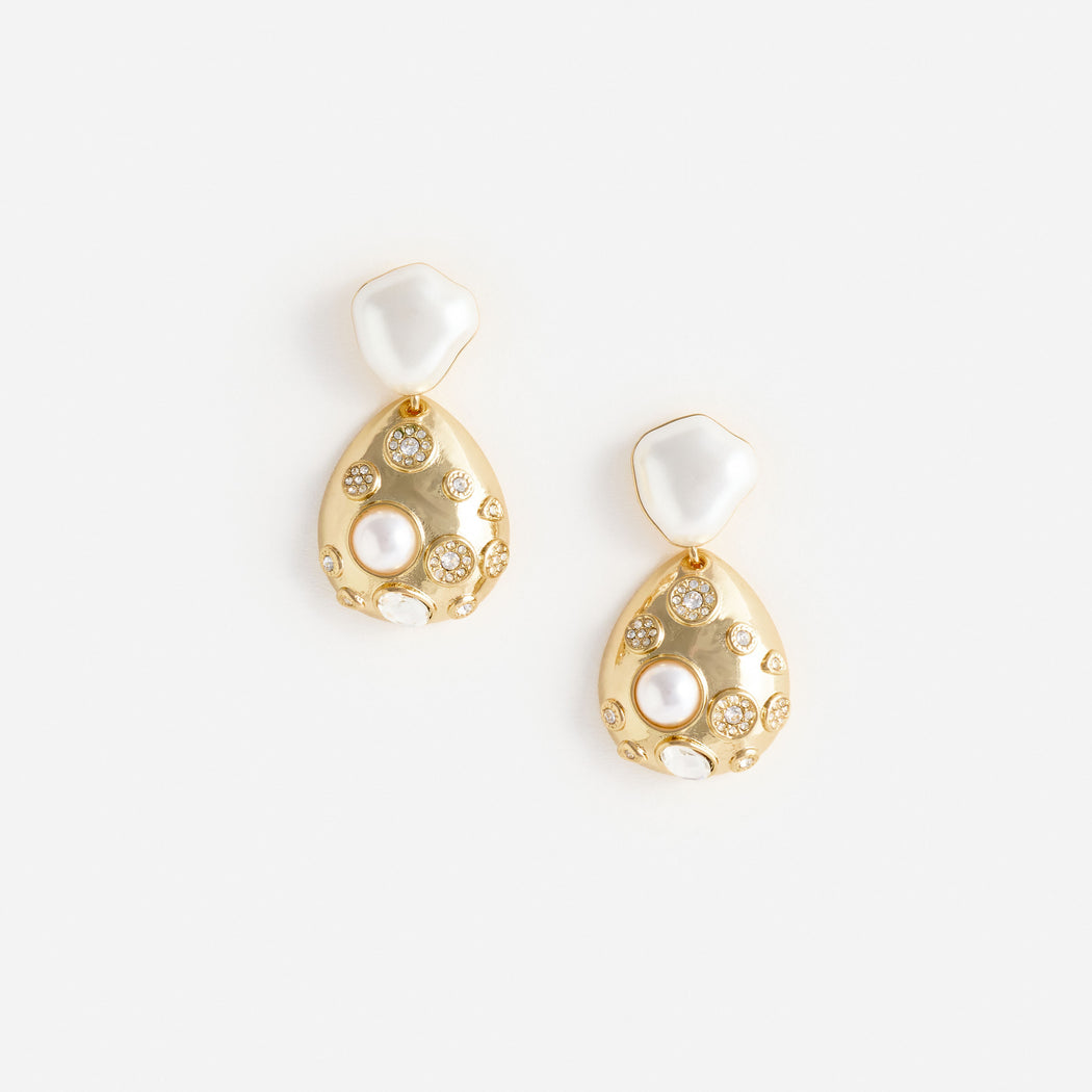 Gold Pearl Earring