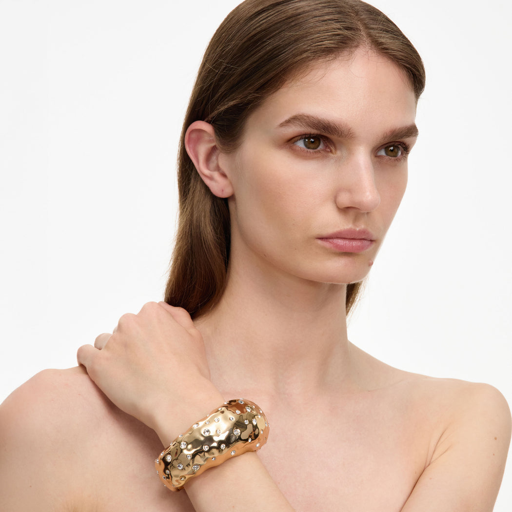 Mottled Gold Crystal Bangle