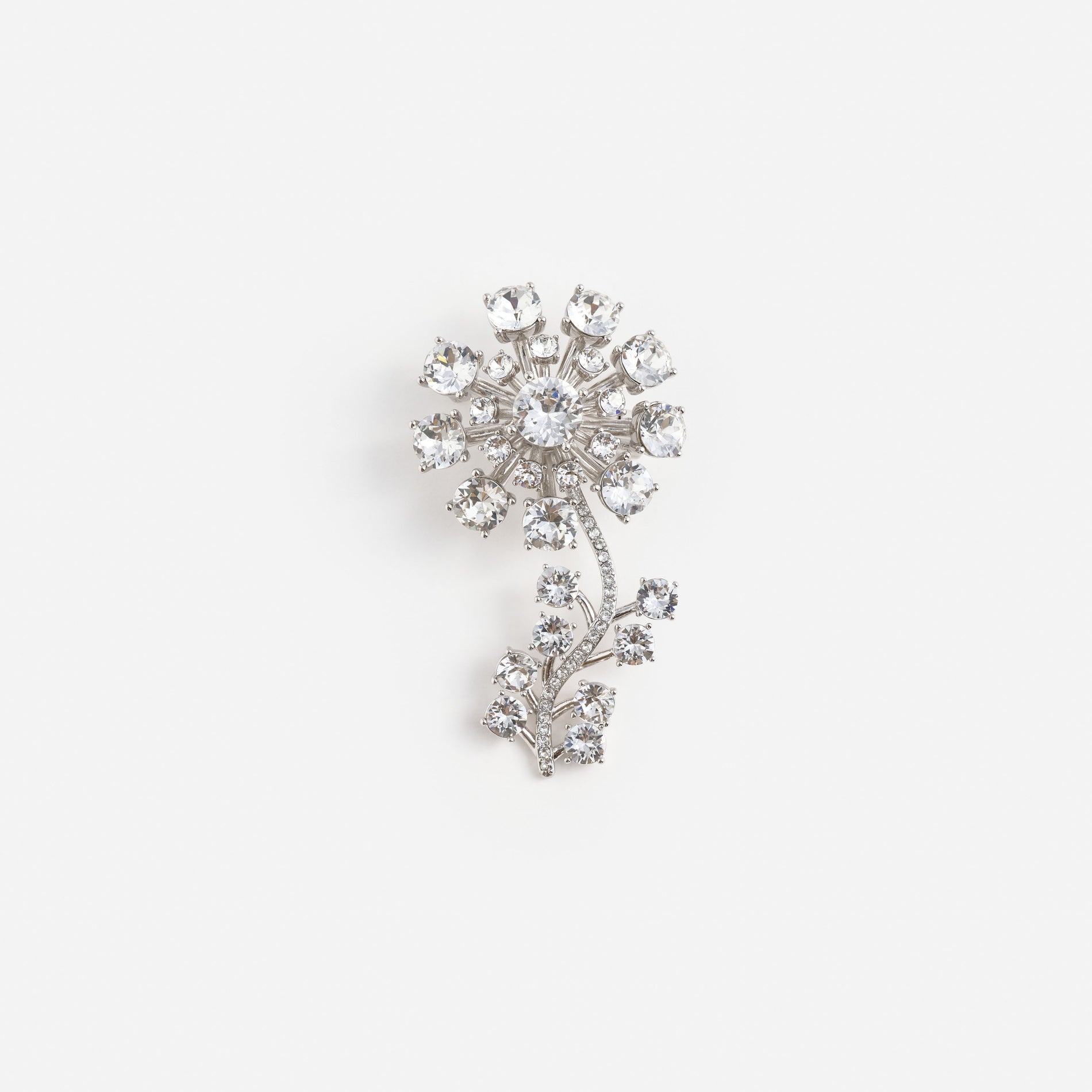 Crystal Flower Brooch