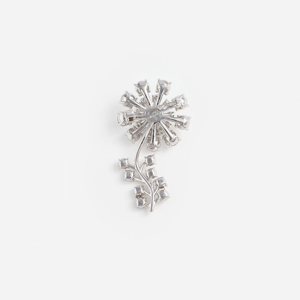 Crystal Flower Brooch