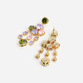 Multi Crystal Droplet Earring