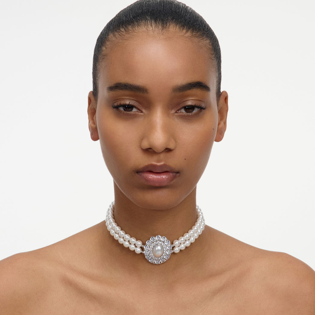 Pearl Crystal Choker