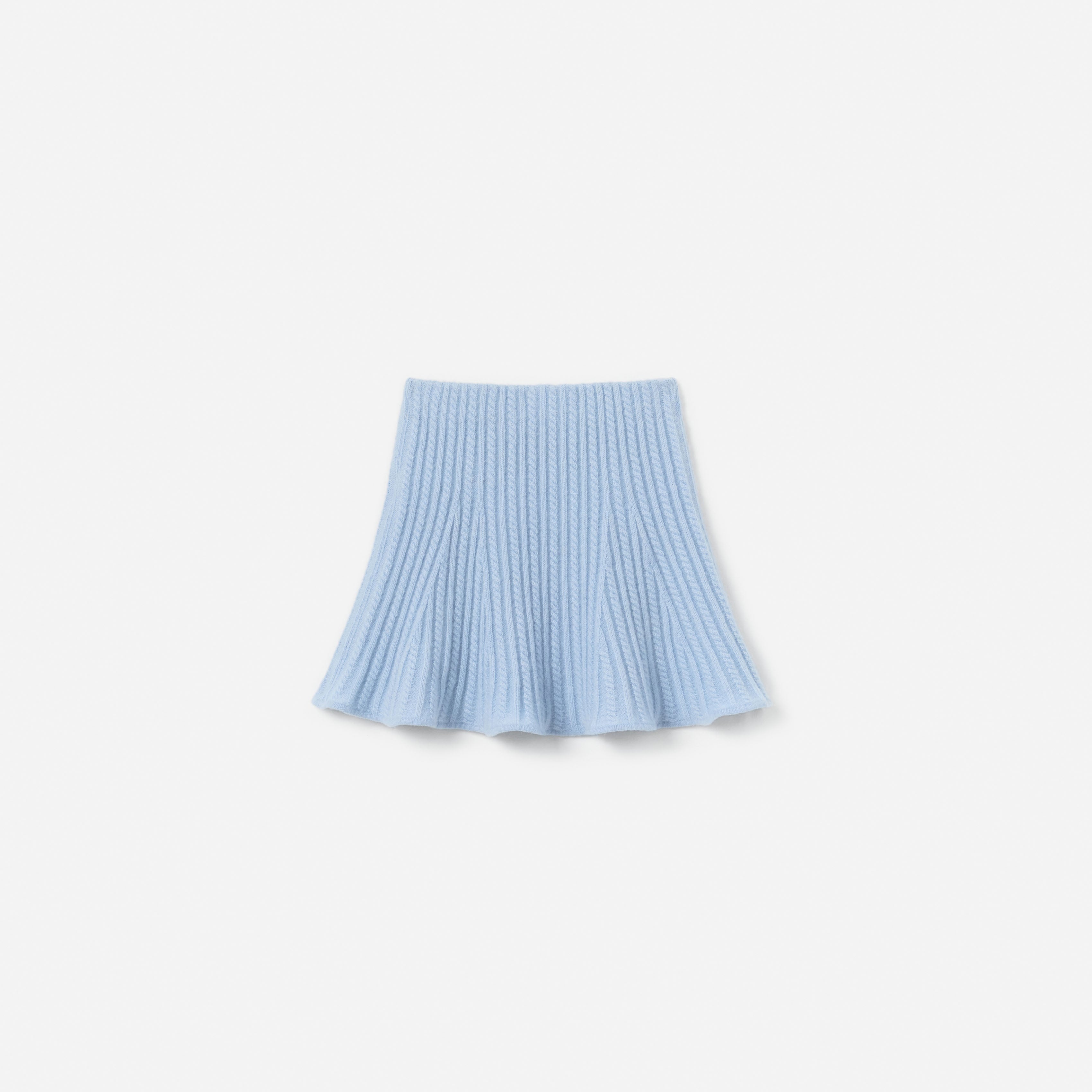 Blue Cable Knit Skirt