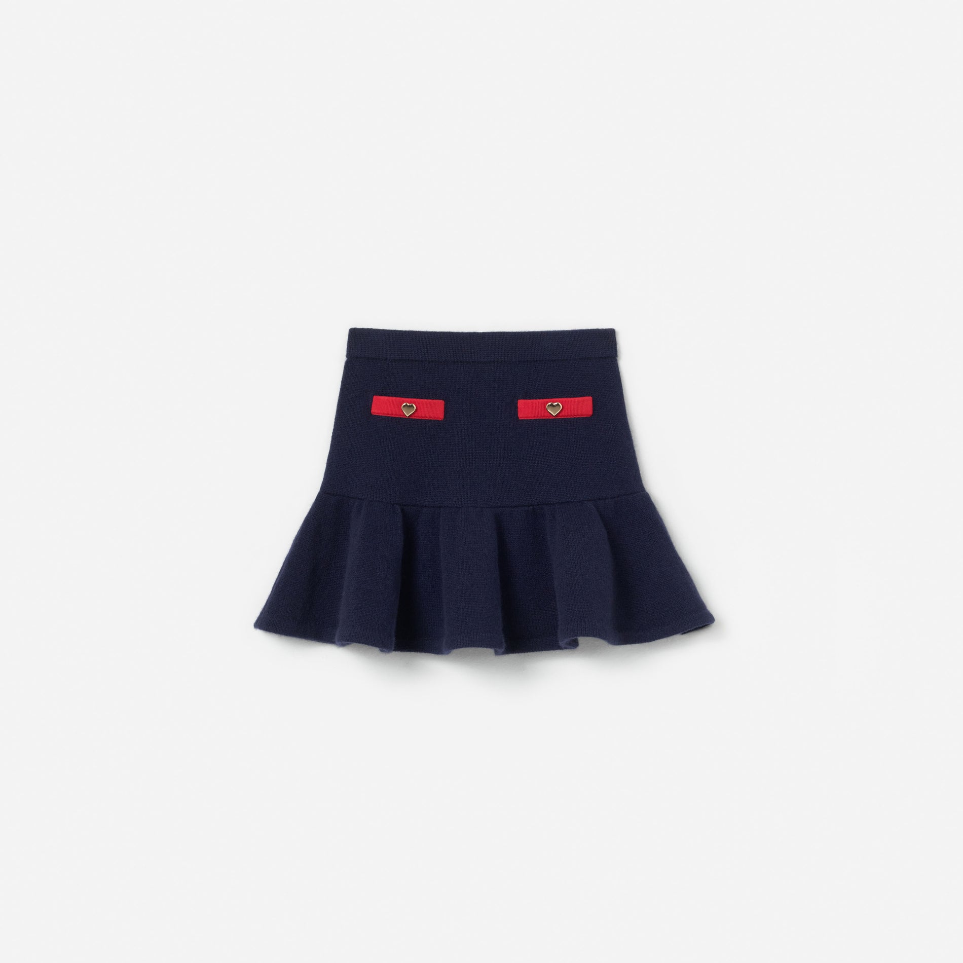 Navy Wool Knit Skirt