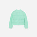 Mint Pointelle Knit Cardigan