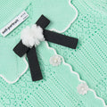 Mint Pointelle Knit Cardigan