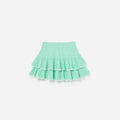 Mint Pointelle Knit Tiered Skirt