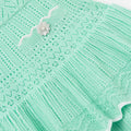Mint Pointelle Knit Tiered Skirt