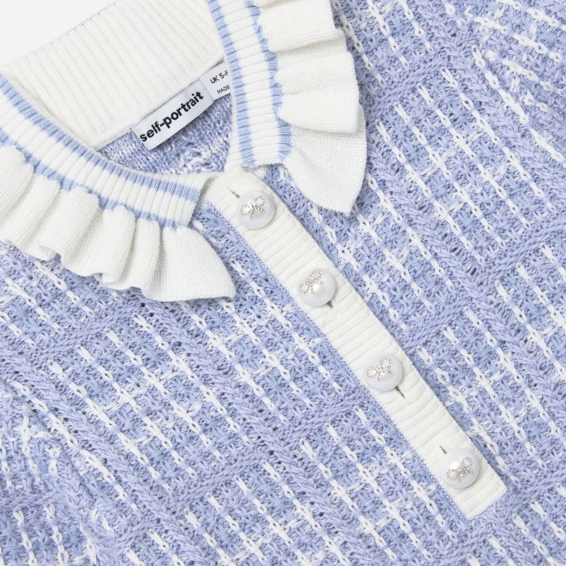 Blue Check Knit Dress