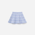 Blue Check Knit Skirt