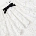 White Floral Lace Cape Dress