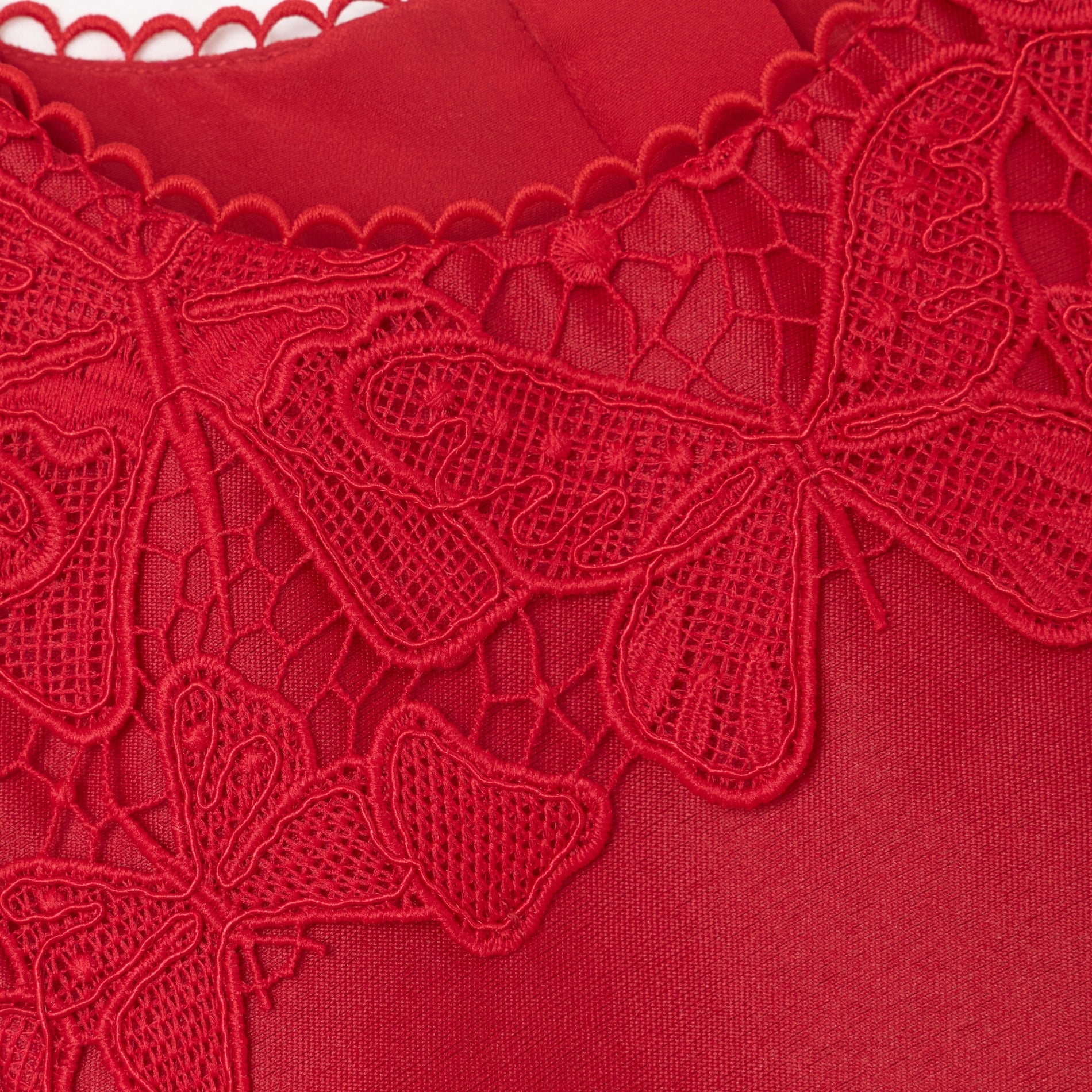 Red Taffeta Lace Dress