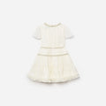 Cream Tulle Tiered Dress