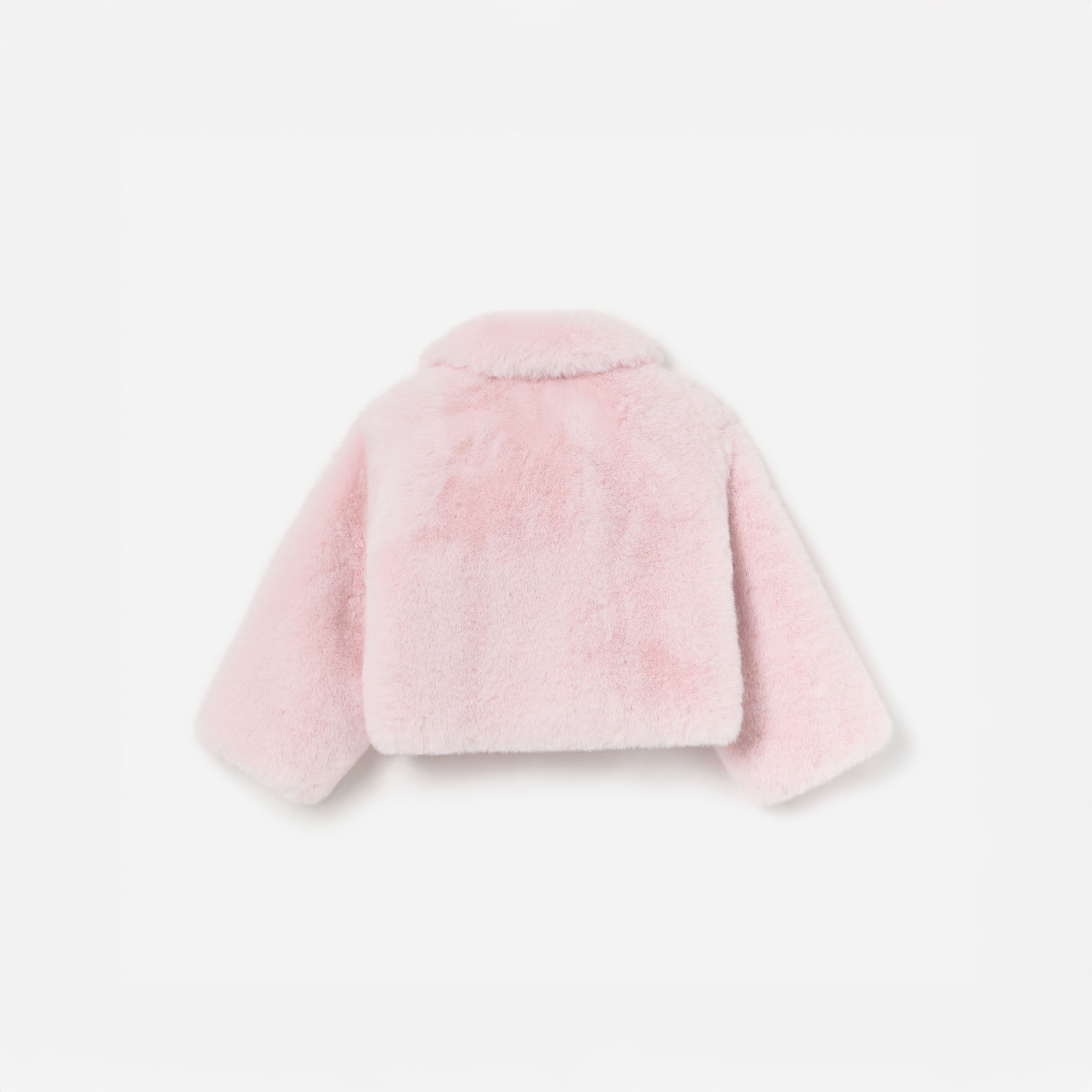 Pink Faux Fur Bow Jacket