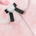 Pink Faux Fur Bow Jacket