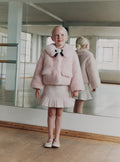 Pink Faux Fur Bow Jacket