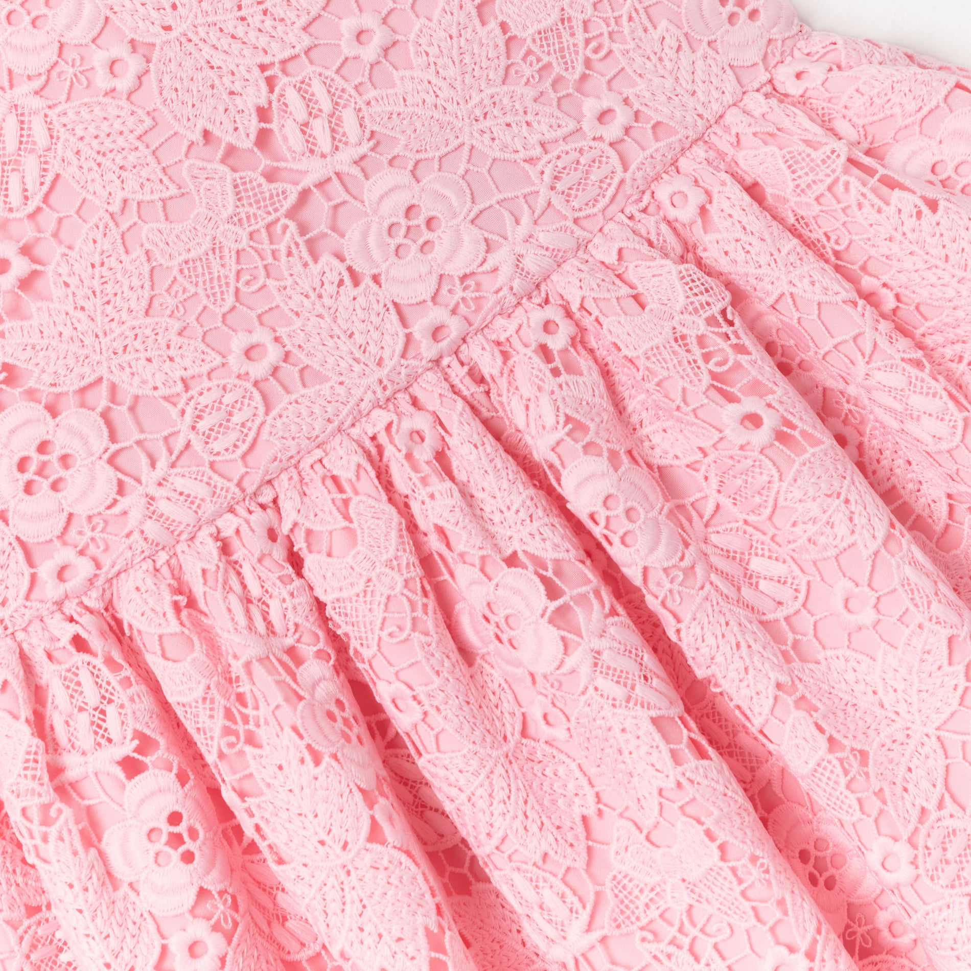 Pink Floral Lace Dress