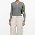 Cream Denim Pocket Trousers