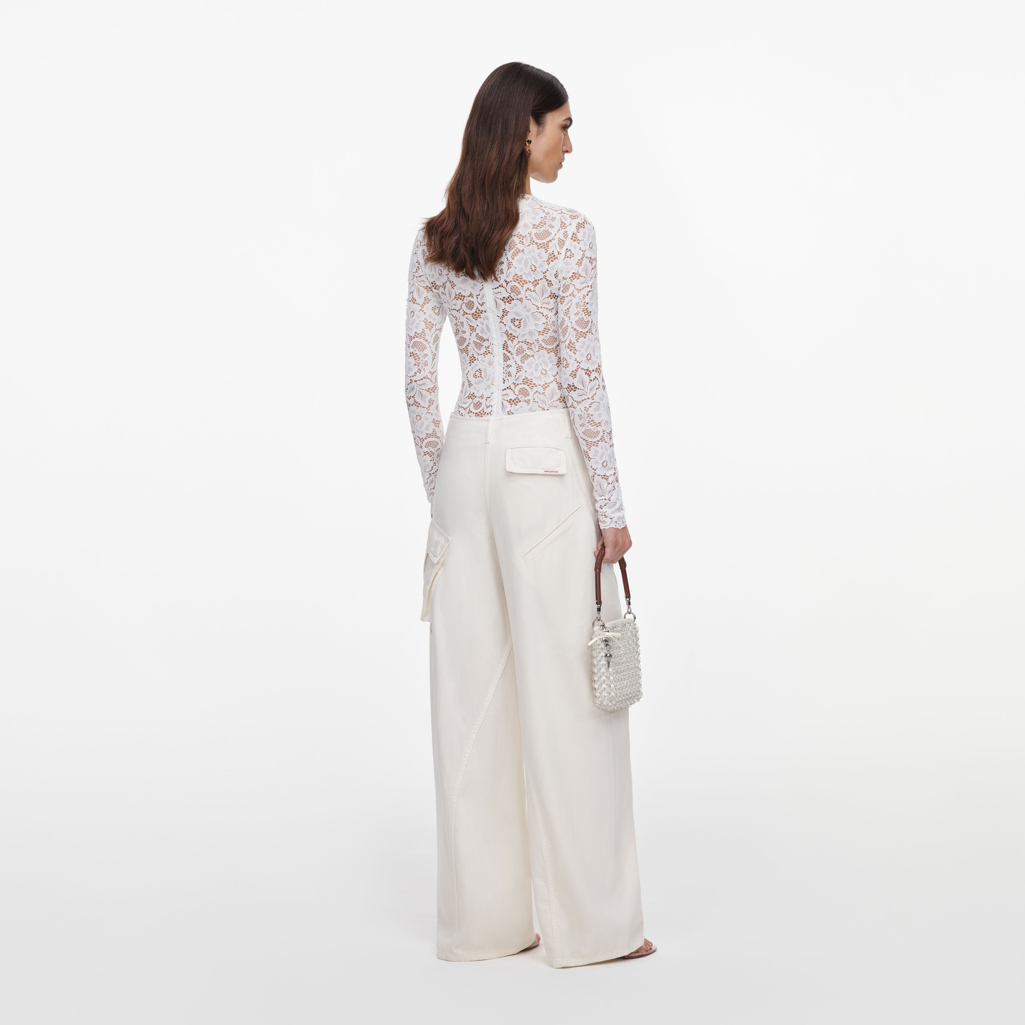 White Floral Lace Bodysuit