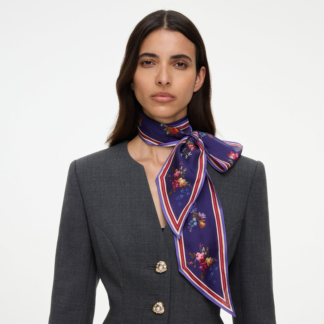 Floral Printed Twill Scarf