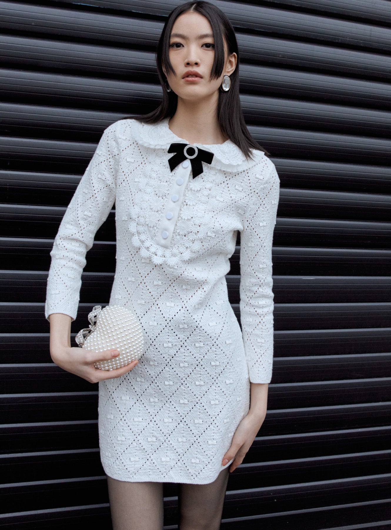 Pearl Heart Clutch Bag