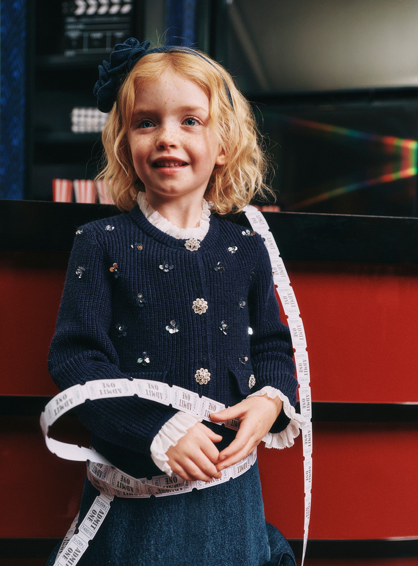 Navy Embellished Cardigan