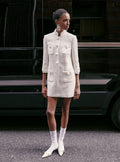 Cream Boucle Mini Dress
