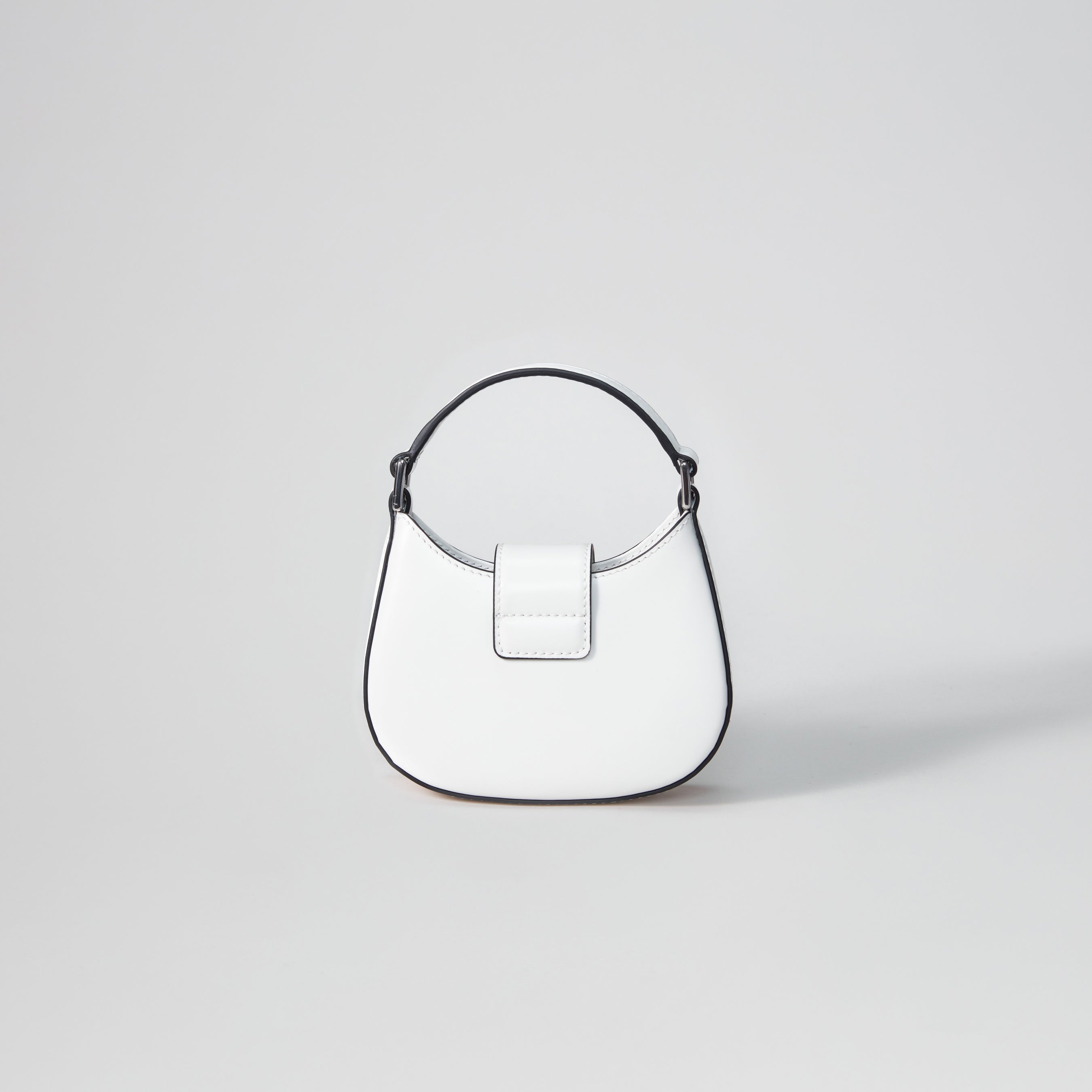White Crescent Bow Micro Bag
