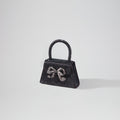 Black Rhinestone Micro Bow Bag