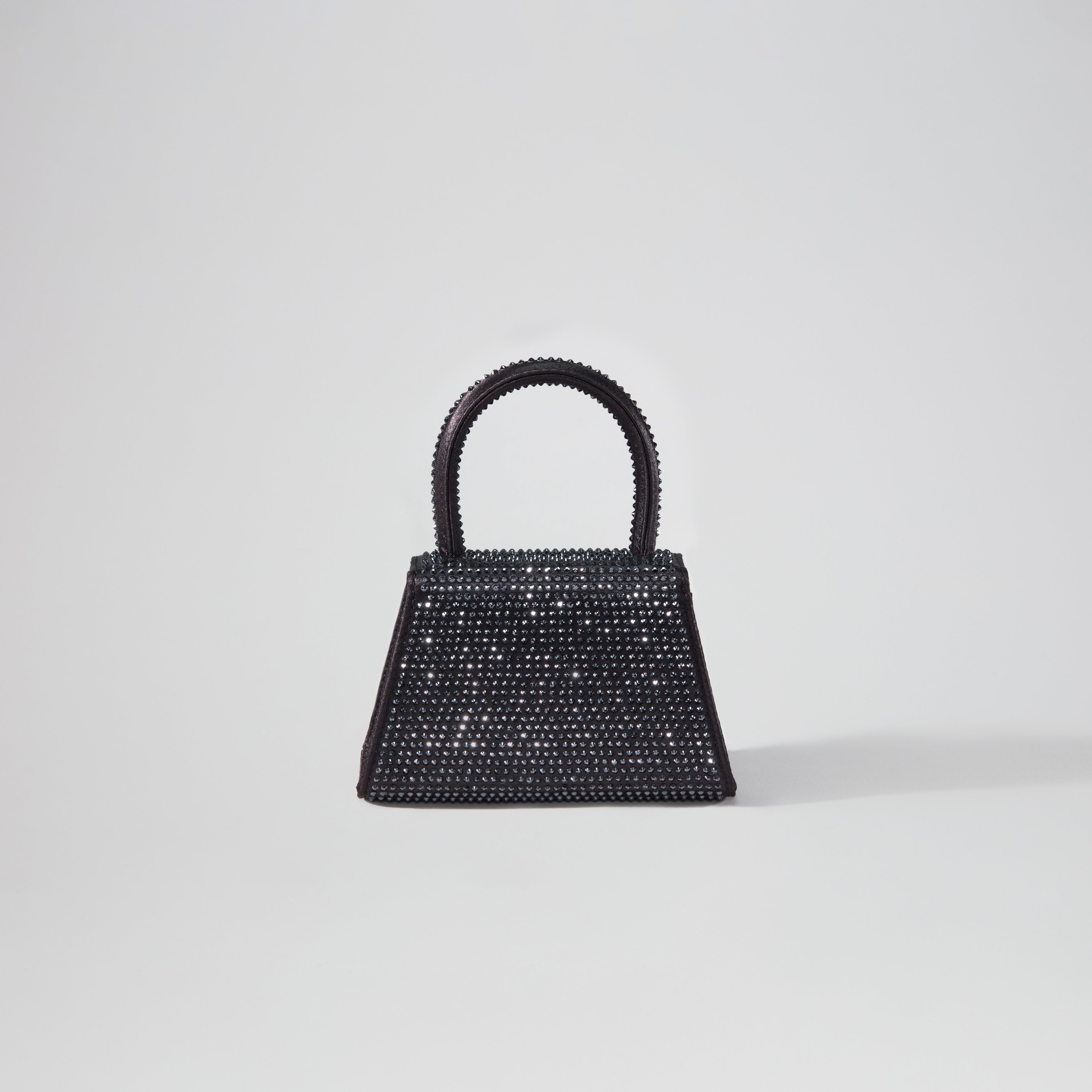 Black Rhinestone Micro Bow Bag