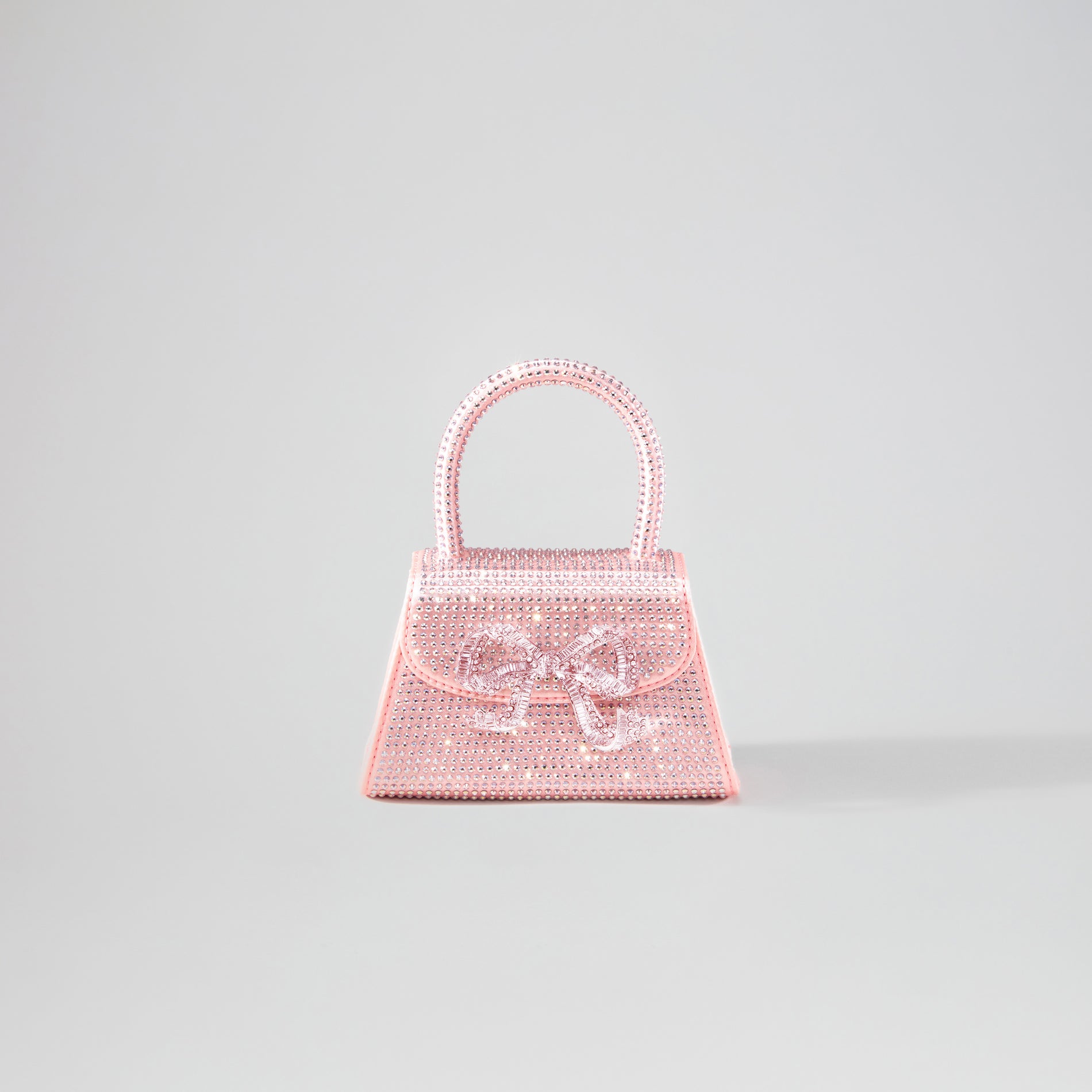 Pink Rhinestone Micro Bow Bag