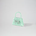 Green Rhinestone Micro Bow Bag