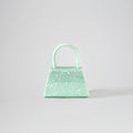 Green Rhinestone Micro Bow Bag