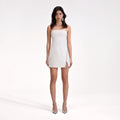 White Feather Mini Dress
