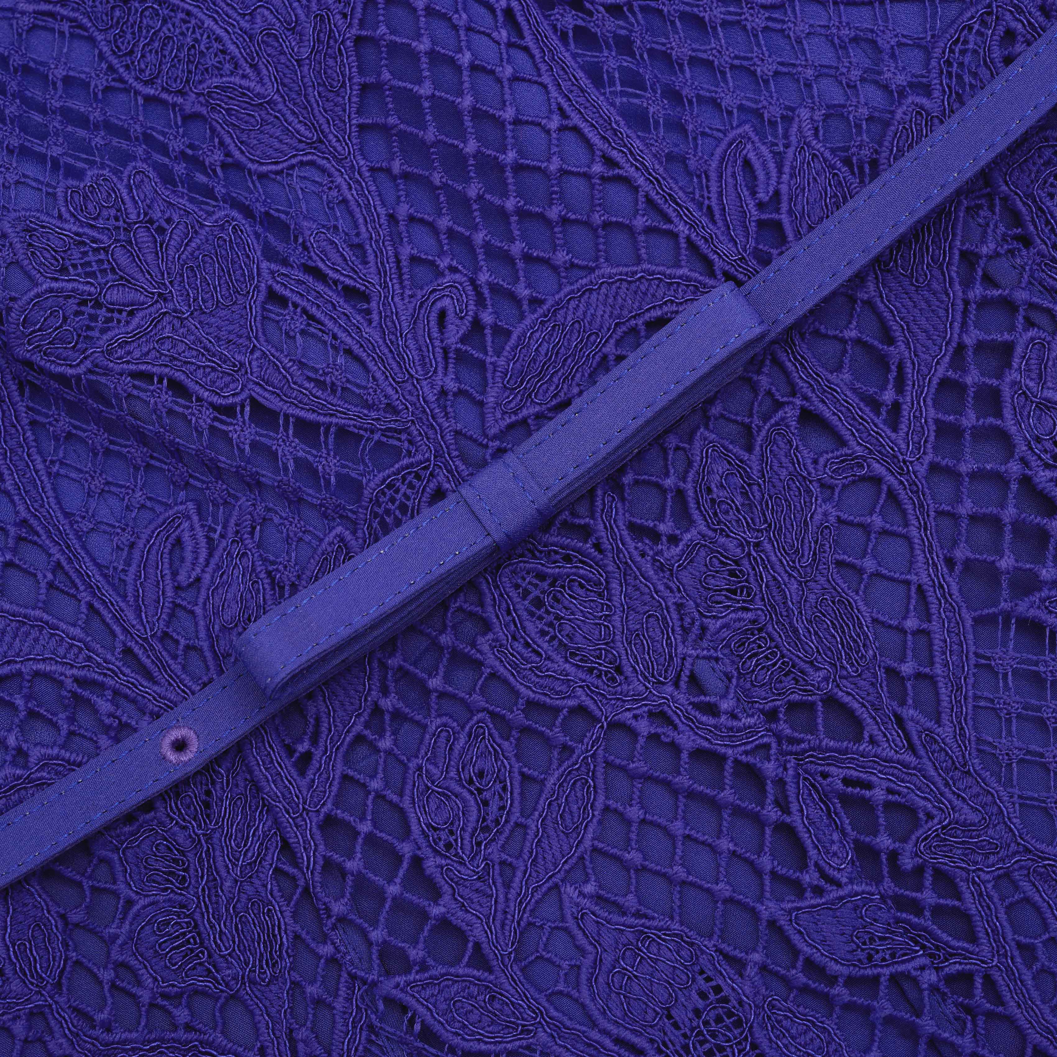 Cobalt Lace Midi Dress