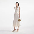 Cream Linen Midi Dress