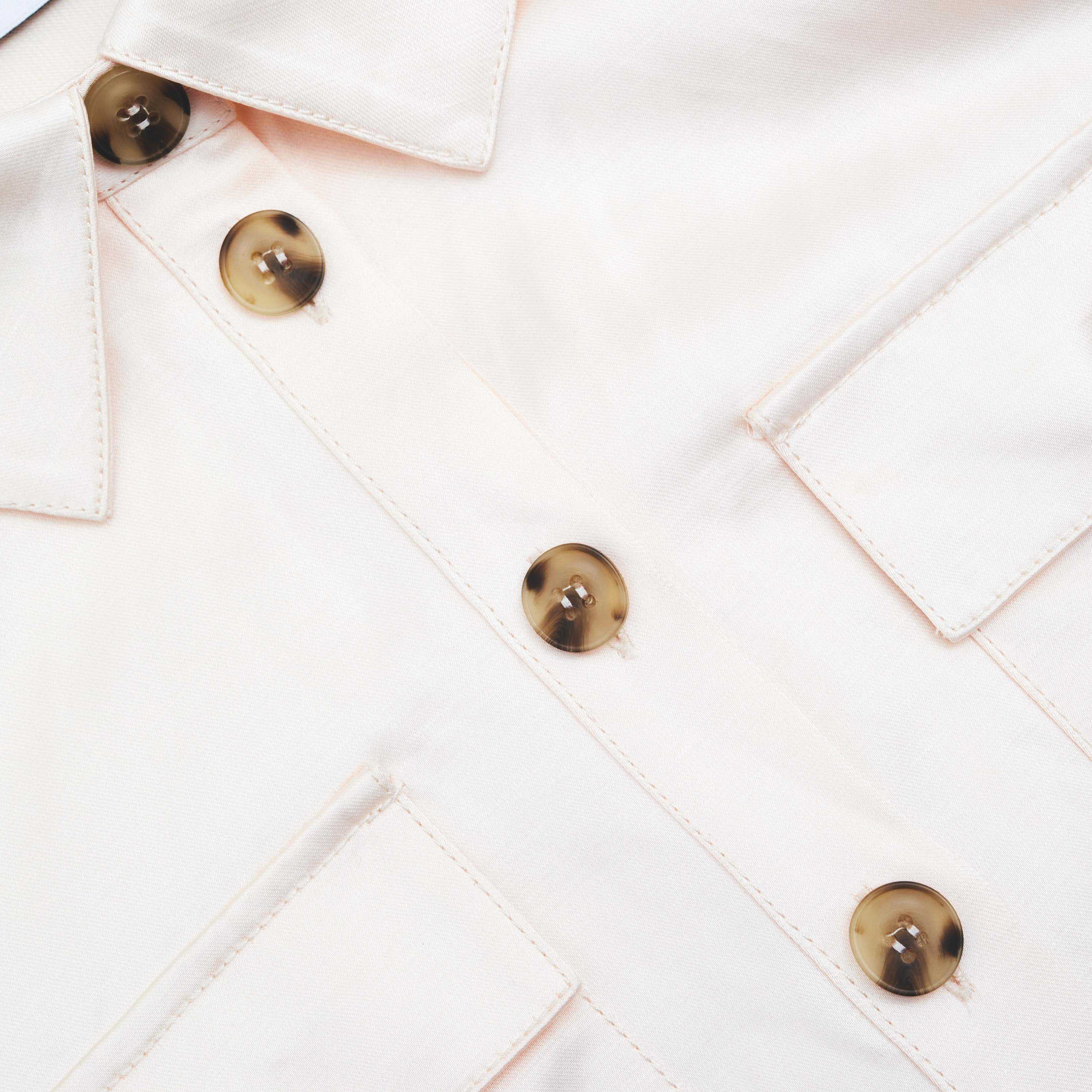 Cream Satin Shirt